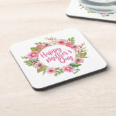 Elegant Happy Moederdag Floral | Onderzetter (Linkerzijde)