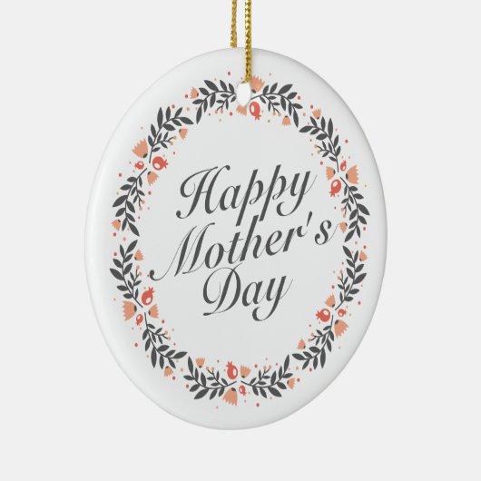 Elegant Happy Moederdag Floral | ORNAMENT (Rechts)