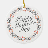 Elegant Happy Moederdag Floral | ORNAMENT (Voorkant)