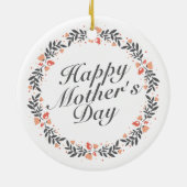 Elegant Happy Moederdag Floral | ORNAMENT (Achterkant)