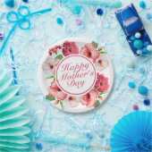 Elegant Happy Moederdag Floral Paper Bord (Feest)