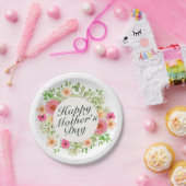 Elegant Happy Moederdag Floral Paper Bord (Feest)