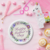 Elegant Happy Moederdag Floral Paper Bord (Feest)