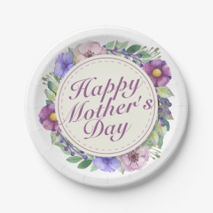 Elegant Happy Moederdag Floral Paper Bord