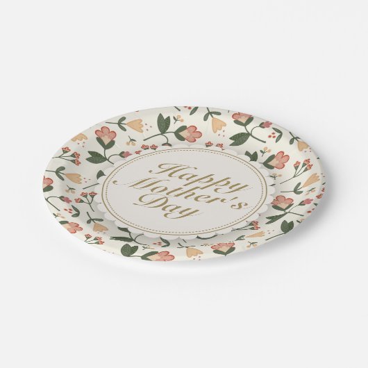 Elegant Happy Moederdag Floral Paper Bord (Gekanteld)