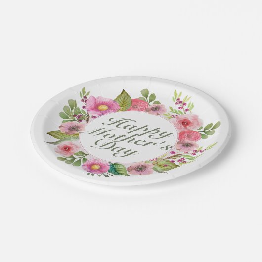 Elegant Happy Moederdag Floral Paper Bord (Gekanteld)