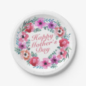 Elegant Happy Moederdag Floral Paper Bord (Voorkant)