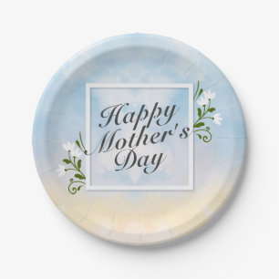 Elegant Happy Moederdag Floral Paper Bord
