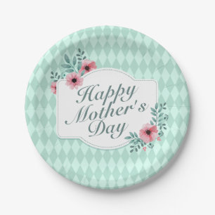 Elegant Happy Moederdag Floral Paper Bord
