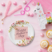Elegant Happy Moederdag Floral Paper Bord (Feest)