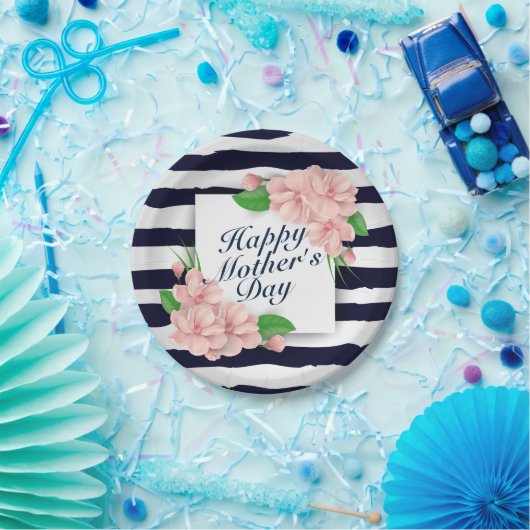 Elegant Happy Moederdag Floral Paper Bord (Feest)