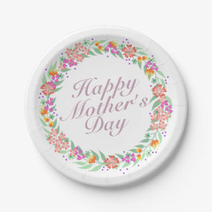 Elegant Happy Moederdag Floral Paper Bord