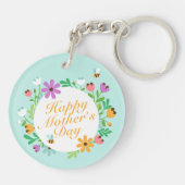 Elegant Happy Moederdag Floral | SLEUTELHANGER (Achterkant)