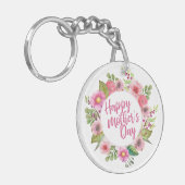 Elegant Happy Moederdag Floral | SLEUTELHANGER (Voorkant Links)