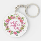 Elegant Happy Moederdag Floral | SLEUTELHANGER (Achterkant)