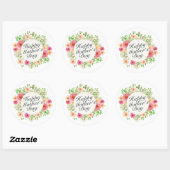 Elegant Happy Moederdag Floral Sticker Seal (Vel)