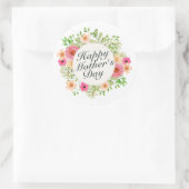 Elegant Happy Moederdag Floral Sticker Seal (Tas)
