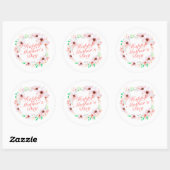 Elegant Happy Moederdag Floral | Stickerzegel Ronde Sticker (Vel)