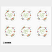 Elegant Happy Moederdag Floral | Stickerzegel Ronde Sticker (Vel)