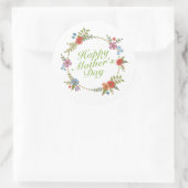 Elegant Happy Moederdag Floral | Stickerzegel Ronde Sticker (Tas)