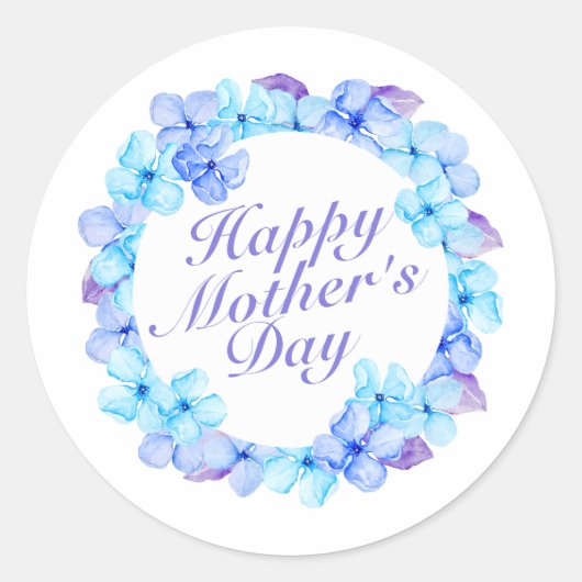 Elegant Happy Moederdag Floral | Stickerzegel Ronde Sticker (Voorkant)