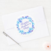 Elegant Happy Moederdag Floral | Stickerzegel Ronde Sticker (Envelop)
