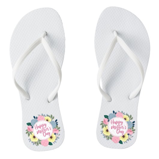 Elegant Happy Moederdag Floral | TEENSLIPPERS (Voetbed)