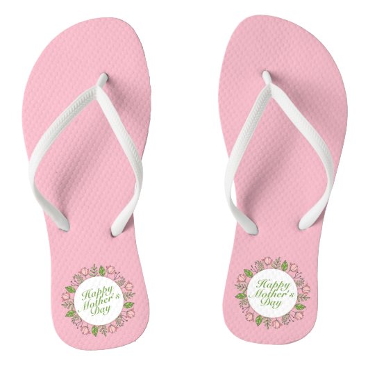 Elegant Happy Moederdag Floral | TEENSLIPPERS (Voetbed)
