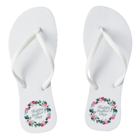 Elegant Happy Moederdag Floral | TEENSLIPPERS (Voetbed)
