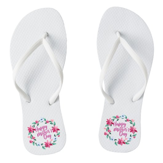 Elegant Happy Moederdag Floral | TEENSLIPPERS (Voetbed)