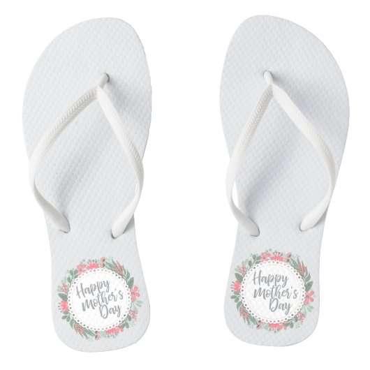 Elegant Happy Moederdag Floral | TEENSLIPPERS (Voetbed)