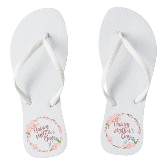 Elegant Happy Moederdag Floral | TEENSLIPPERS (Voetbed)