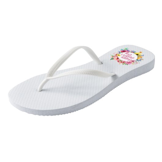 Elegant Happy Moederdag Floral | TEENSLIPPERS (Schuin)