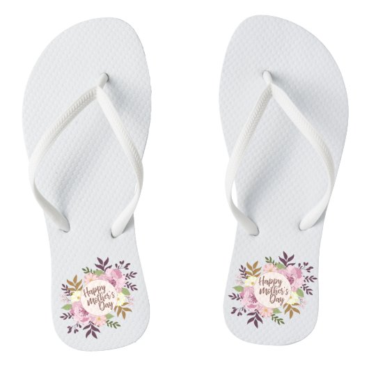 Elegant Happy Moederdag Floral | TEENSLIPPERS (Voetbed)