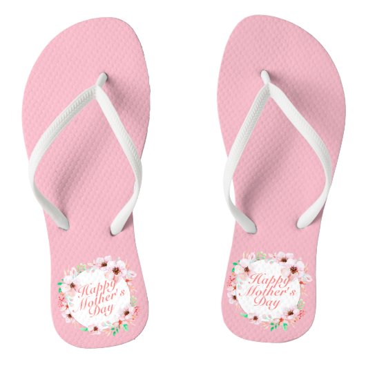 Elegant Happy Moederdag Floral | TEENSLIPPERS (Voetbed)