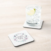 Elegant Happy Moederdag Floral Wreate Onderzetter (Rechterzijde)