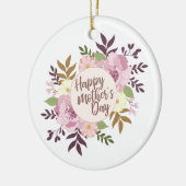 Elegant Happy Moederdag Floral Wreate Ornament (Links)