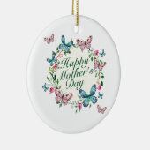 Elegant Happy Moederdag Floral Wreate Ornament (Rechts)