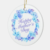 Elegant Happy Moederdag Floral Wreate Ornament (Links)