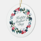 Elegant Happy Moederdag Floral Wreate Ornament (Links)