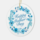 Elegant Happy Moederdag Floral Wreate Ornament (Links)