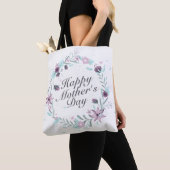 Elegant Happy Moederdag Floral Wreath Canvas tas (Dichtbij)