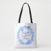 Elegant Happy Moederdag Floral Wreath Canvas tas (Voorkant)
