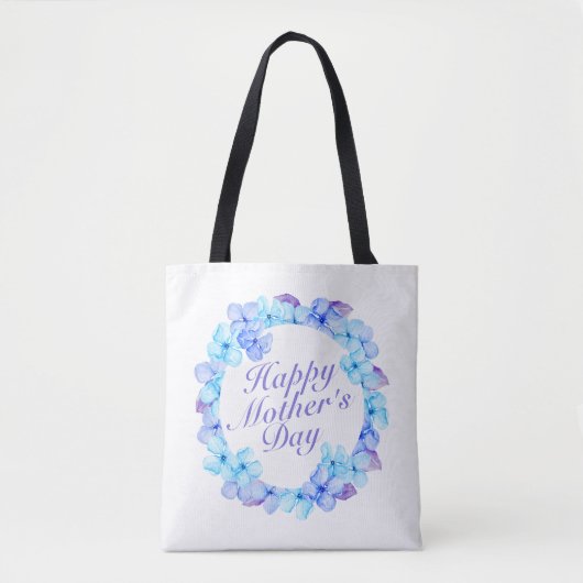 Elegant Happy Moederdag Floral Wreath Canvas tas (Voorkant)