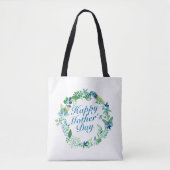 Elegant Happy Moederdag Floral Wreath Canvas tas (Voorkant)