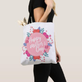 Elegant Happy Moederdag Floral Wreath Canvas tas (Dichtbij)