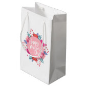 Elegant Happy Moederdag Floral Wreath Gift Bag Klein Cadeauzakje (Achterkant Gekanteld)