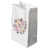 Elegant Happy Moederdag Floral Wreath Gift Bag Klein Cadeauzakje (Achterkant Gekanteld)