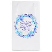 Elegant Happy Moederdag Floral Wreath Gift Bag Klein Cadeauzakje (Achterkant)