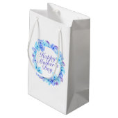 Elegant Happy Moederdag Floral Wreath Gift Bag Klein Cadeauzakje (Achterkant Gekanteld)